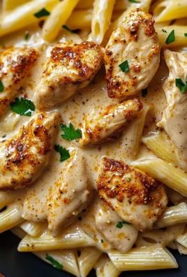 Delicious creamy Cajun chicken pasta served in a bowl, garnished with herbs.