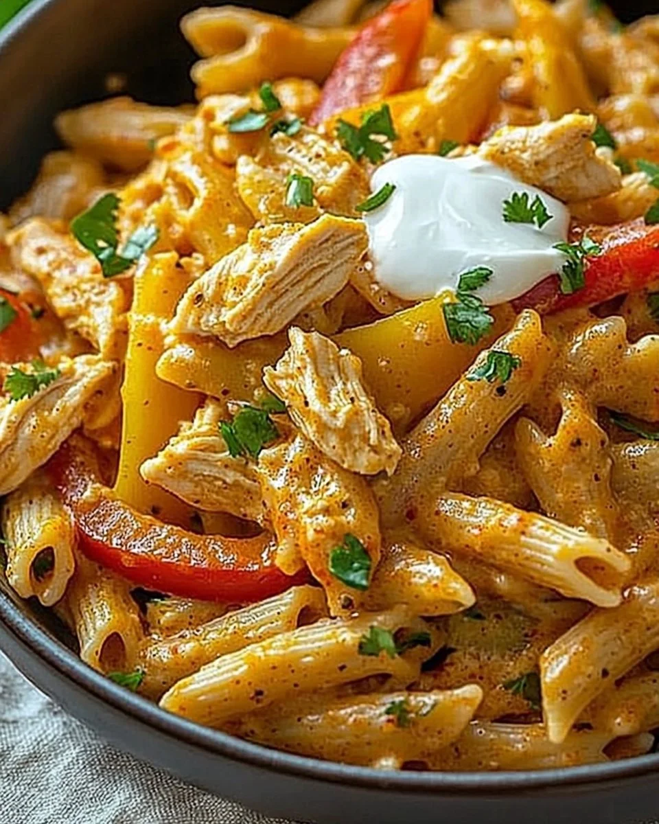 Creamy Chicken Fajita Pasta
