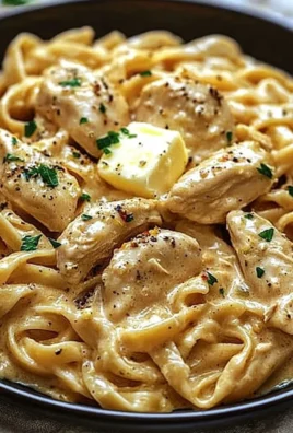 Creamy Cowboy Butter Chicken Pasta served on a plate