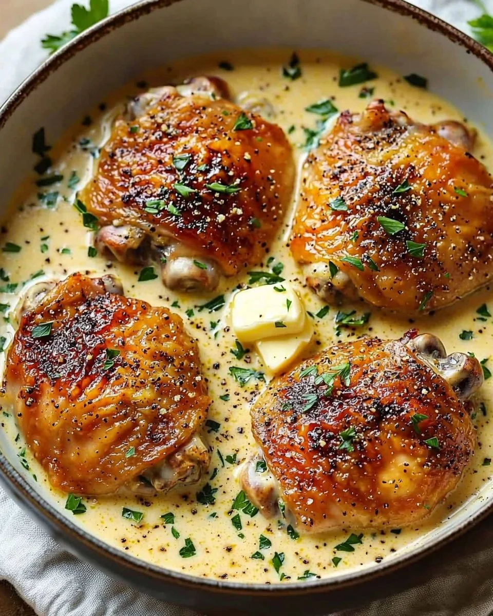 Creamy Garlic Chicken Thighs (Restaurant-Style, 30 Minutes)