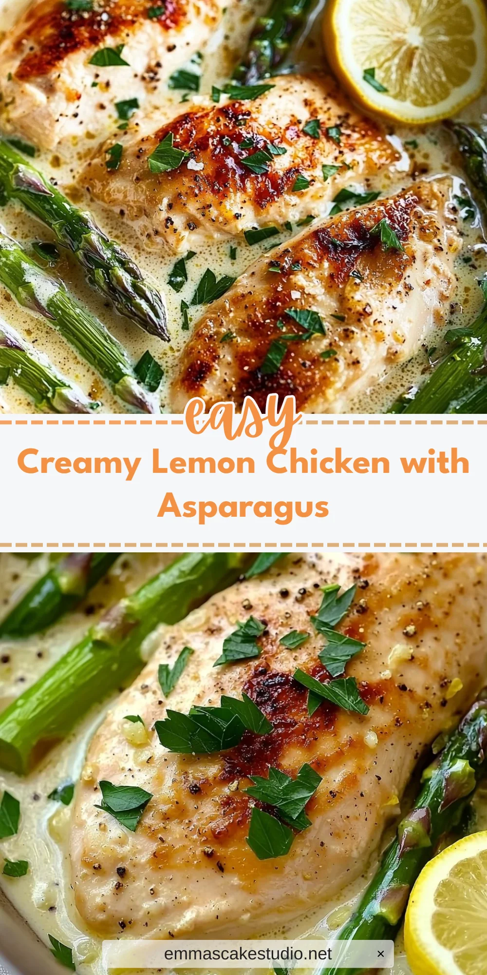 Creamy Lemon Chicken with Asparagus