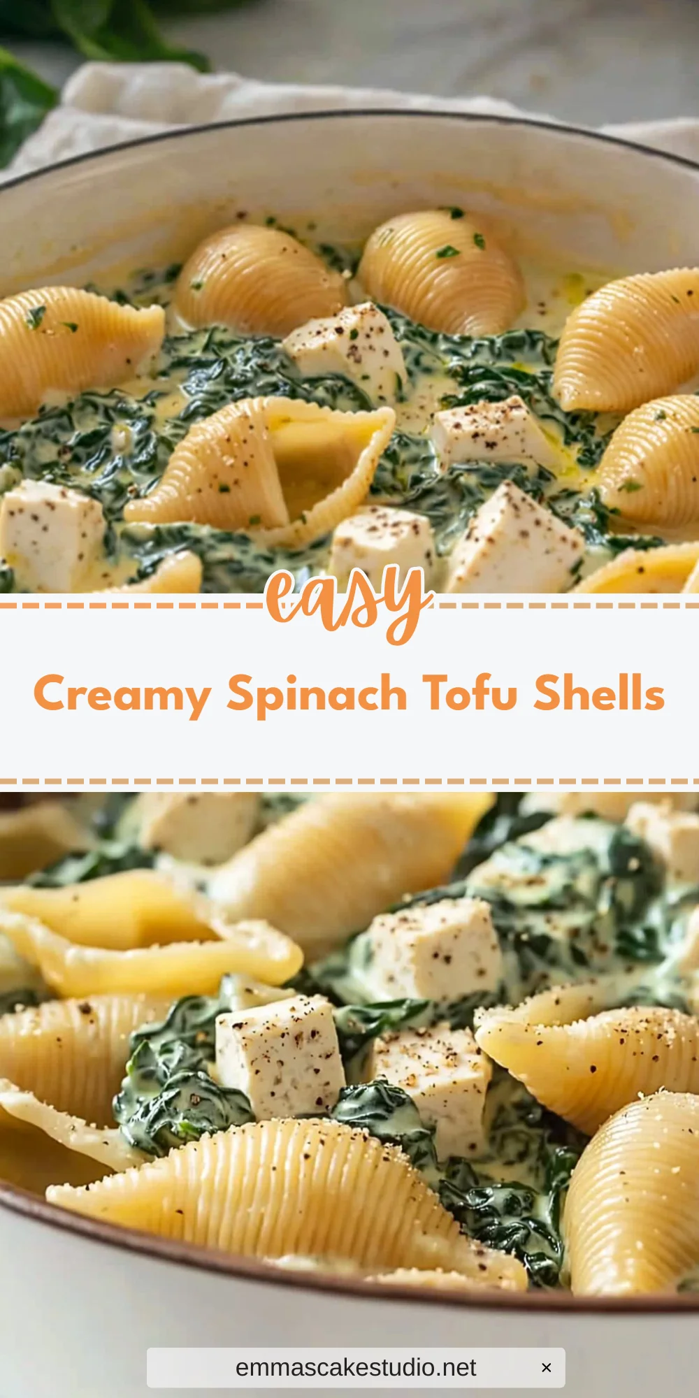 Creamy Spinach Tofu Shells