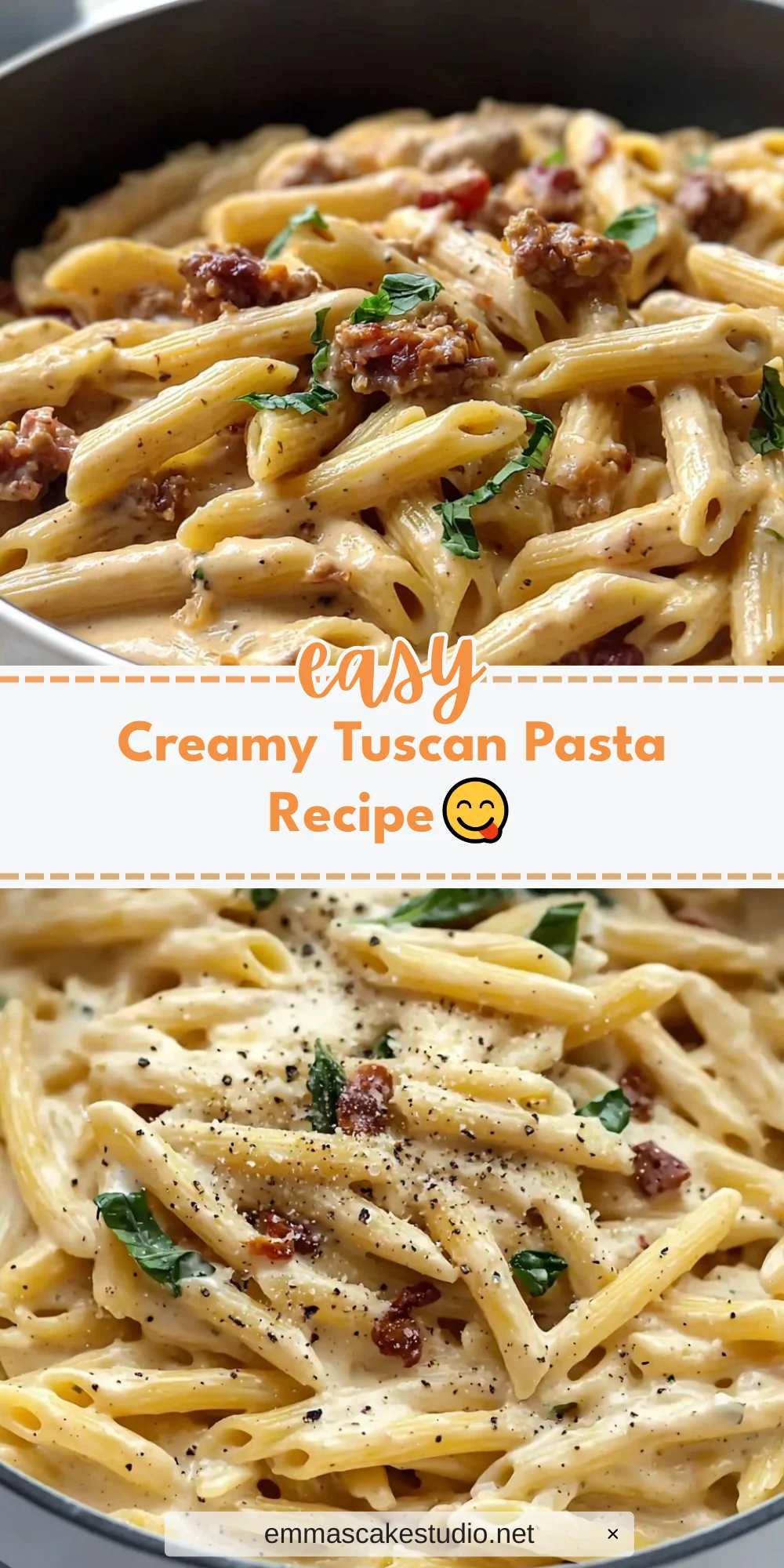 Creamy Tuscan Pasta Recipe😋