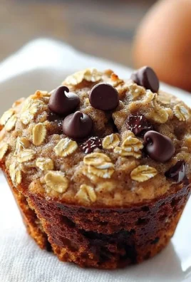 Delicious oatmeal chocolate chip muffins fresh out of the oven