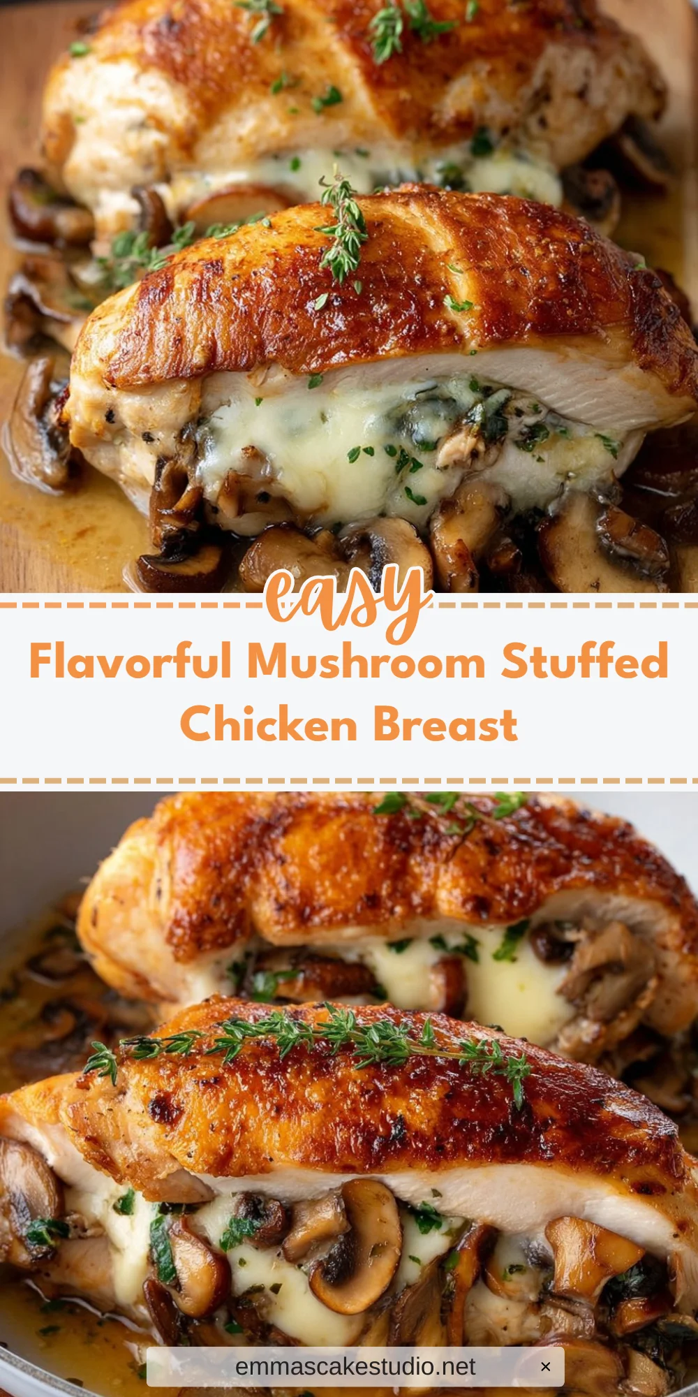 Flavorful Mushroom Stuffed Chicken Breast