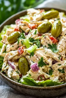 High Protein Pepperoncini Chicken Salad with fresh ingredients and vibrant colors