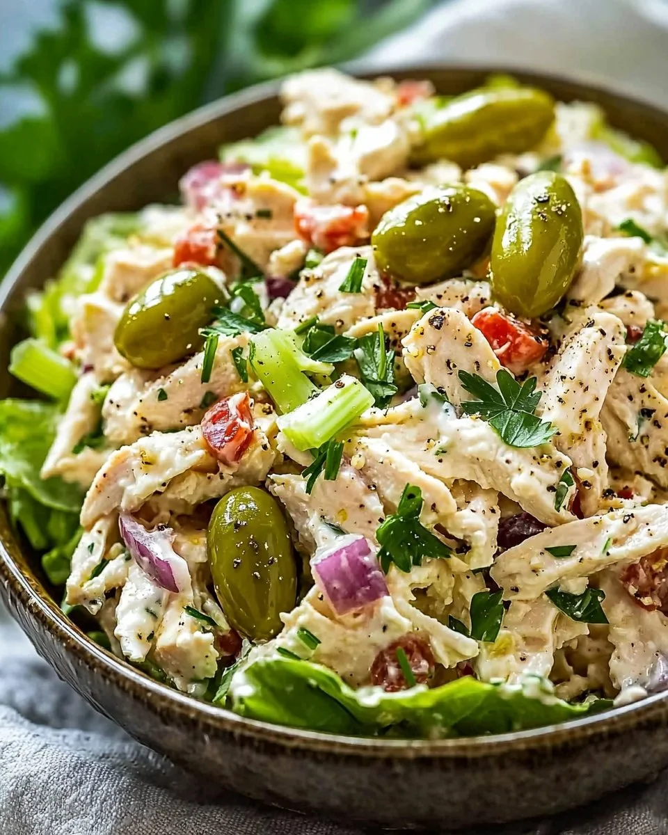 High Protein Pepperoncini Chicken Salad