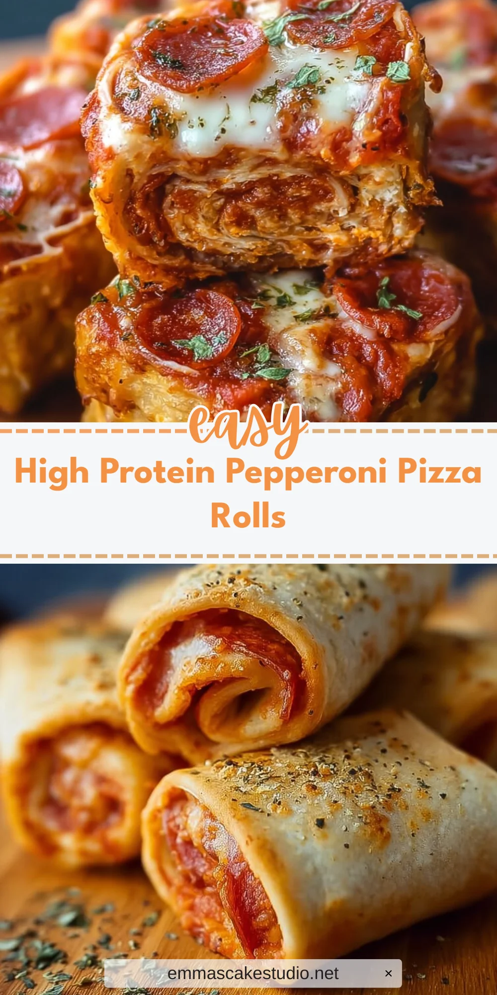 High Protein Pepperoni Pizza Rolls