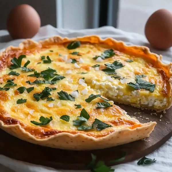 Delicious high protein quiche, gluten-free and nutritious, served on a plate