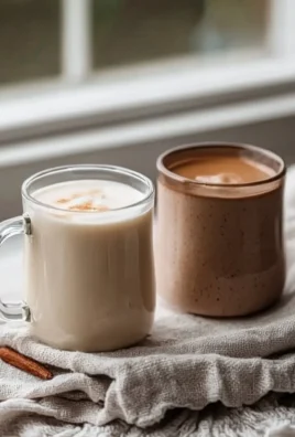 Homemade coffee creamer in a glass jar with coffee beans