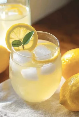 Glass of homemade lemonade with fresh lemons and mint leaves