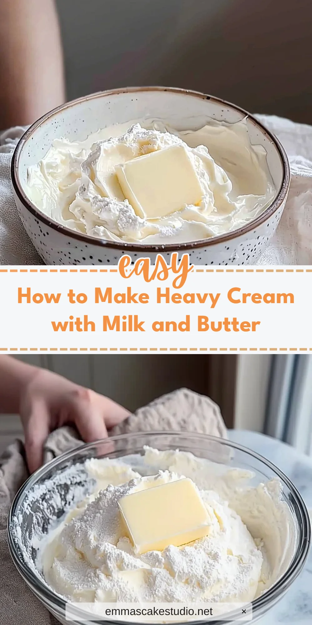 How to Make Heavy Cream with Milk and Butter