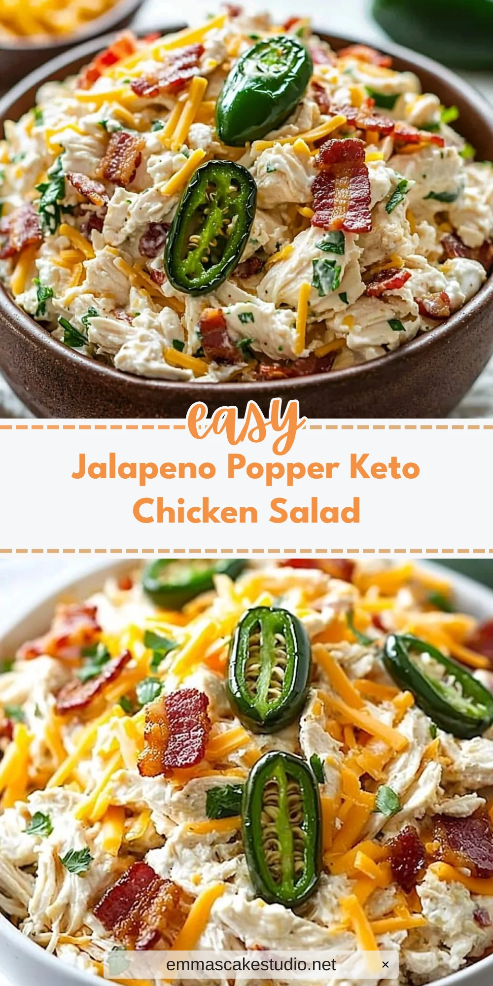 Jalapeno Popper Keto Chicken Salad