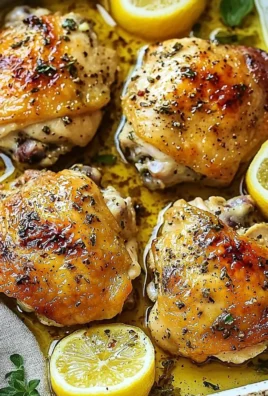 Delicious Lemon Chicken dish garnished with fresh herbs and lemon slices.