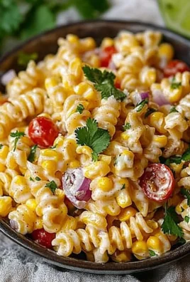 Delicious Mexican Street Corn Pasta Salad served in a bowl