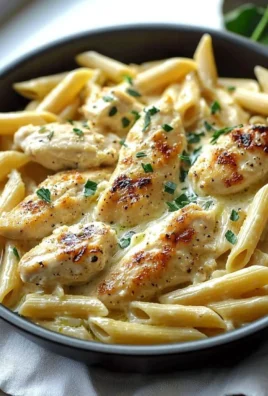 One Pan Garlic Parmesan Chicken Pasta served on a plate
