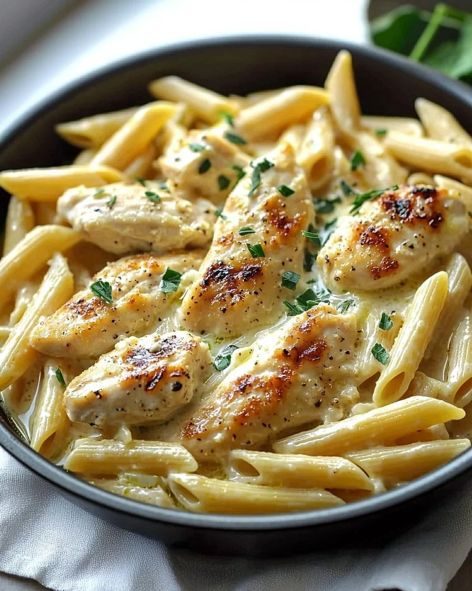 One Pan Garlic Parmesan Chicken Pasta