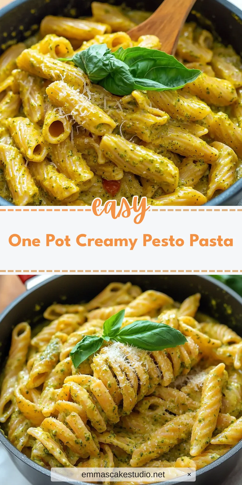 One Pot Creamy Pesto Pasta