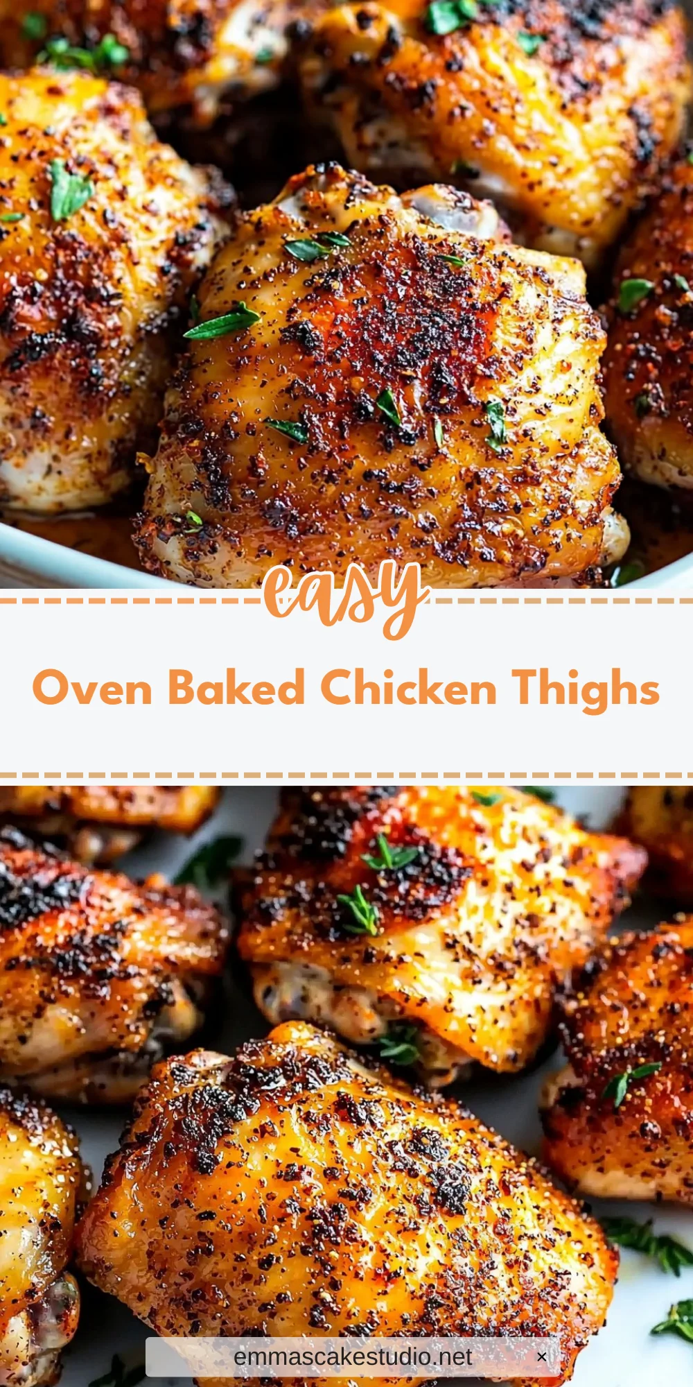 Oven Baked Chicken Thighs