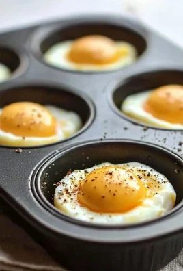 Oven baked eggs in a muffin tin for a healthy breakfast