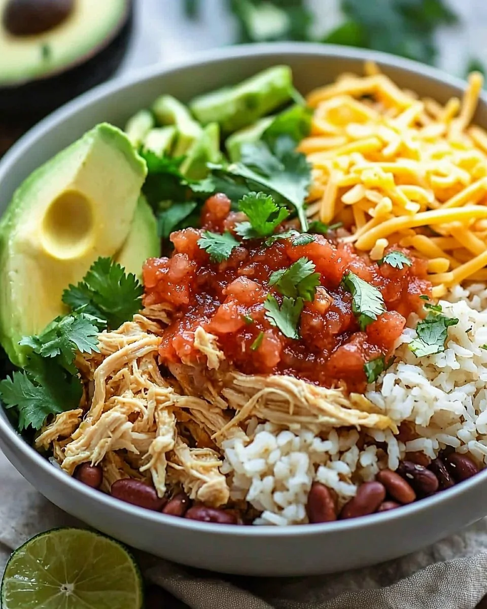 Slow Cooker Chicken Burrito Bowl