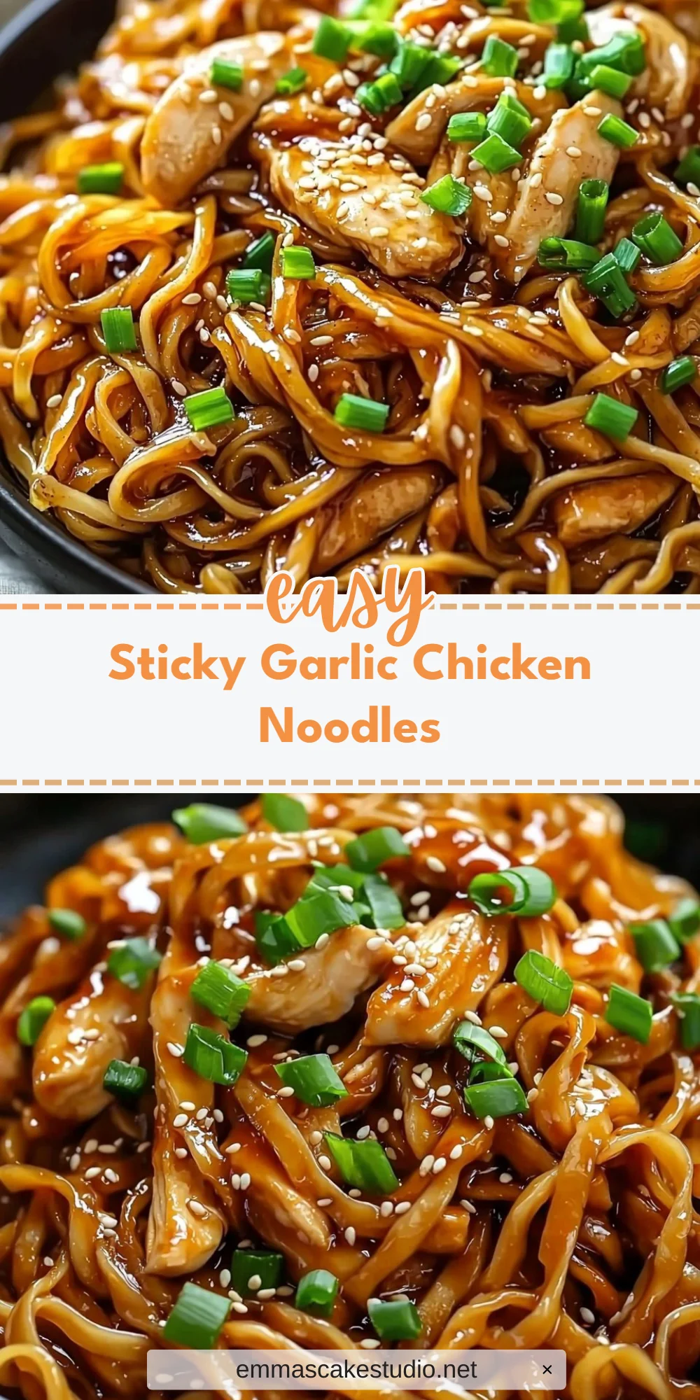 Sticky Garlic Chicken Noodles