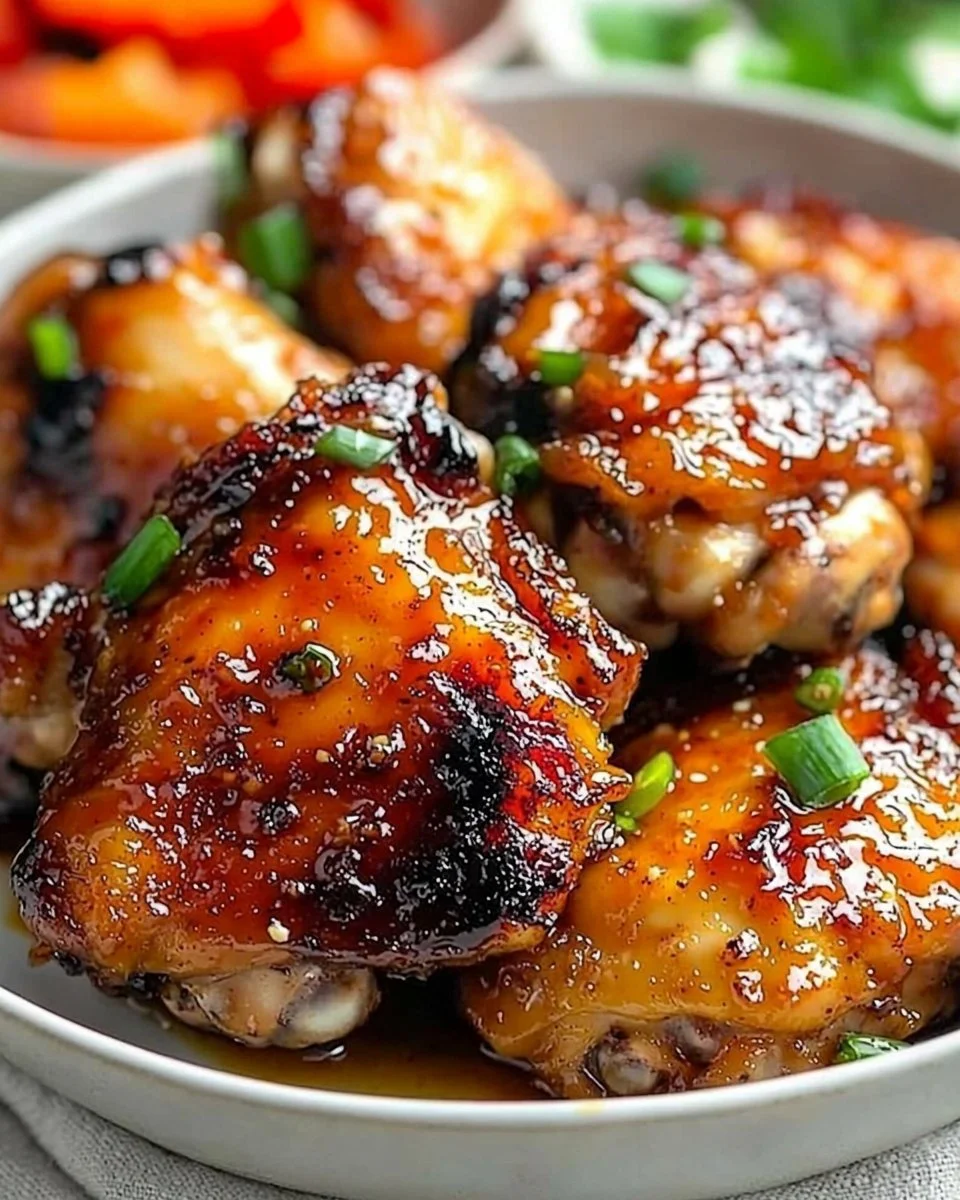 Sticky Sweet Chili Chicken Thighs in Air Fryer