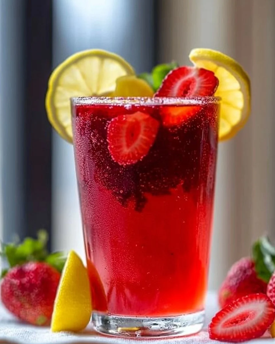 The Best Hibiscus Tea Strawberry-Lemonade Refresher