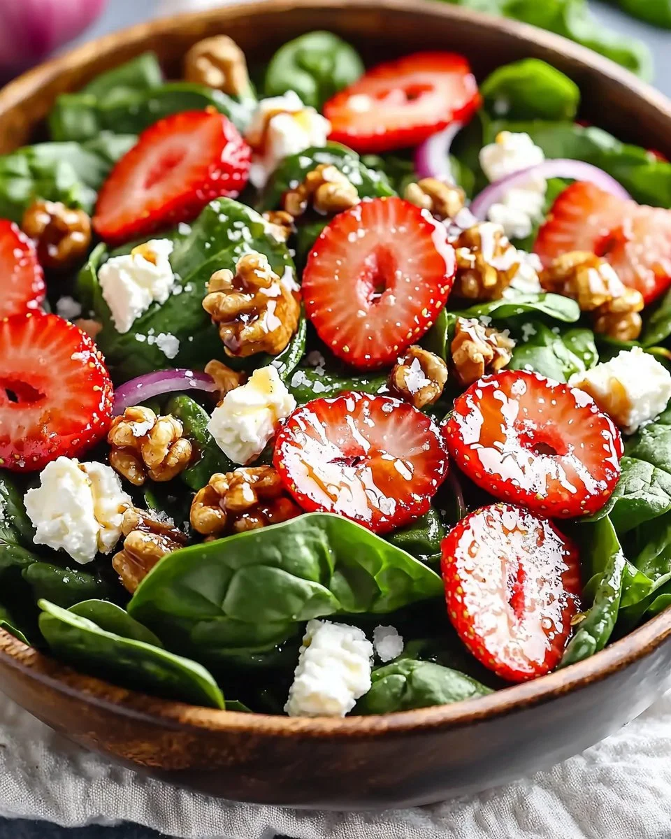 The Best Strawberry Spinach Salad EVER