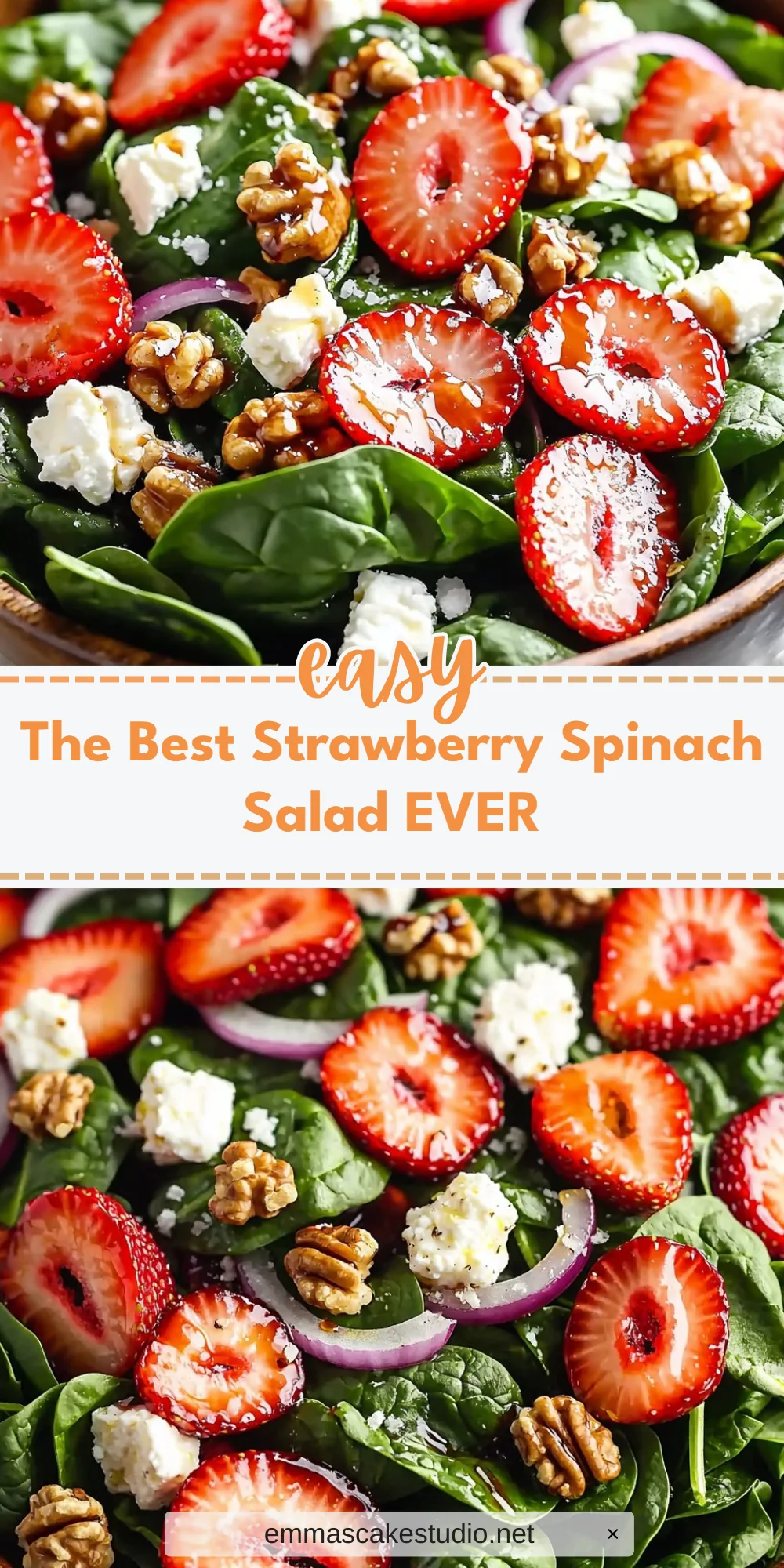 The Best Strawberry Spinach Salad EVER