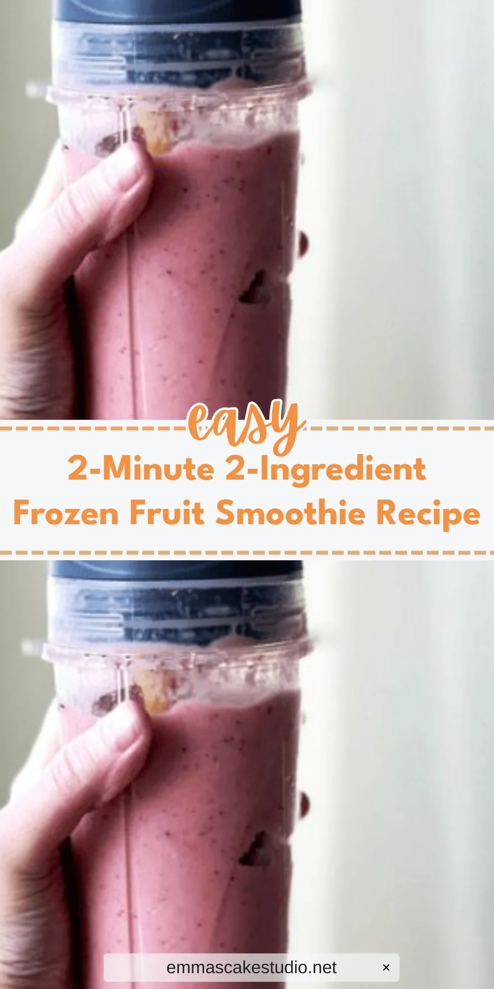 2-Minute 2-Ingredient Frozen Fruit Smoothie Recipe