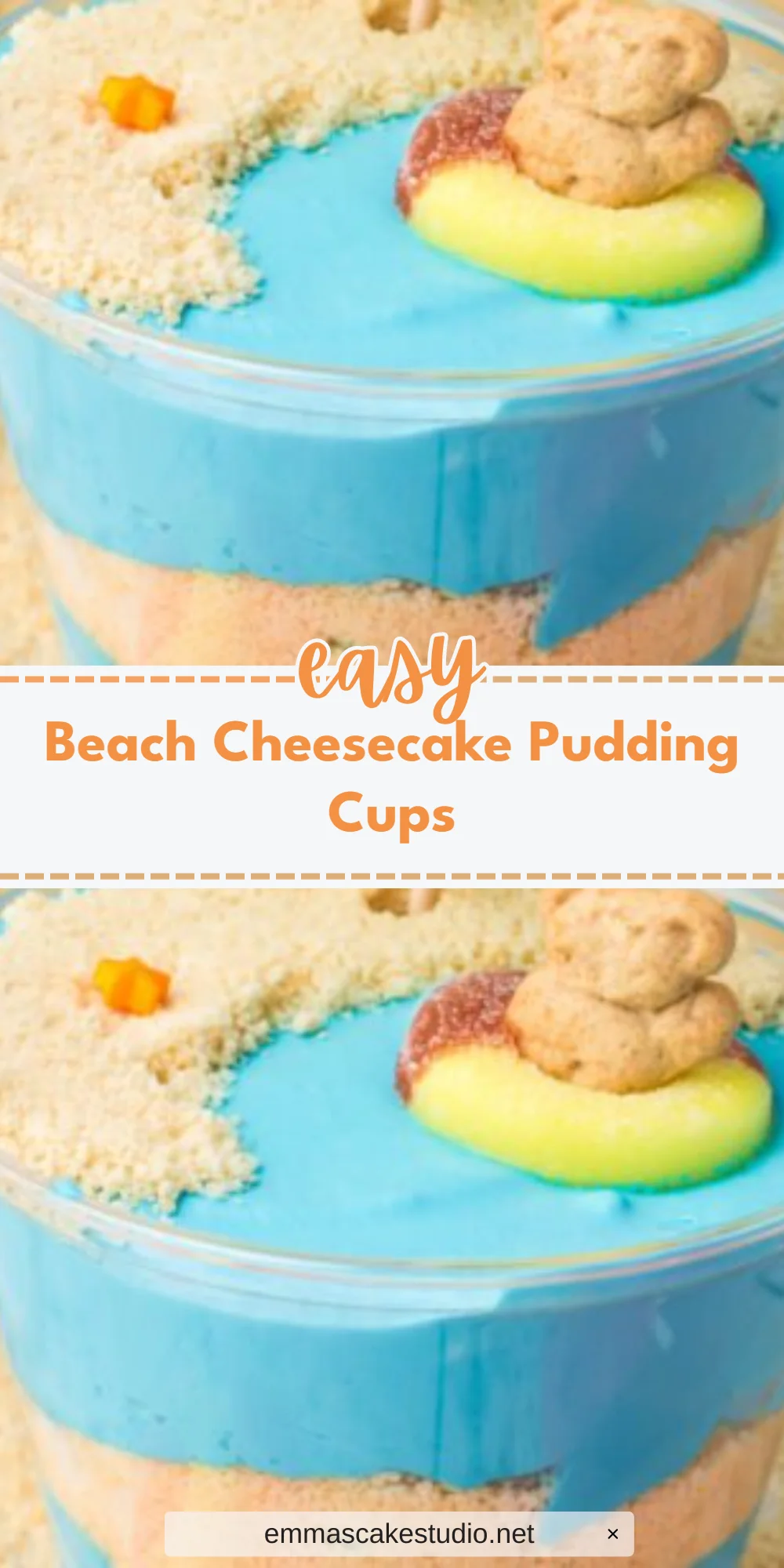 Beach Cheesecake Pudding Cups