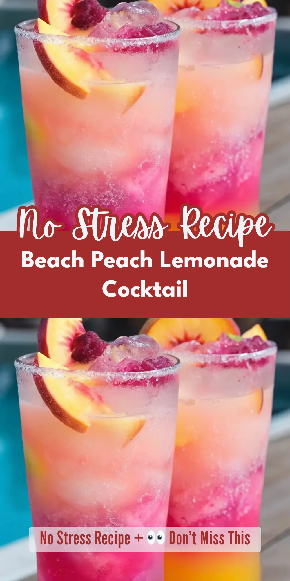 Beach Peach Lemonade Cocktail
