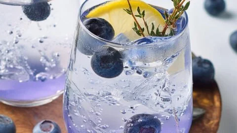 Blueberry Thyme Gin Fizz | Refreshing & Aromatic Cocktail with a Fizzy Twist