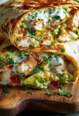 Delicious Chicken Avocado Ranch Burritos filled with chicken, avocado, and ranch dressing