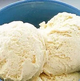 Delicious homemade cake batter ice cream in a bowl, inspired by Cold Stone.