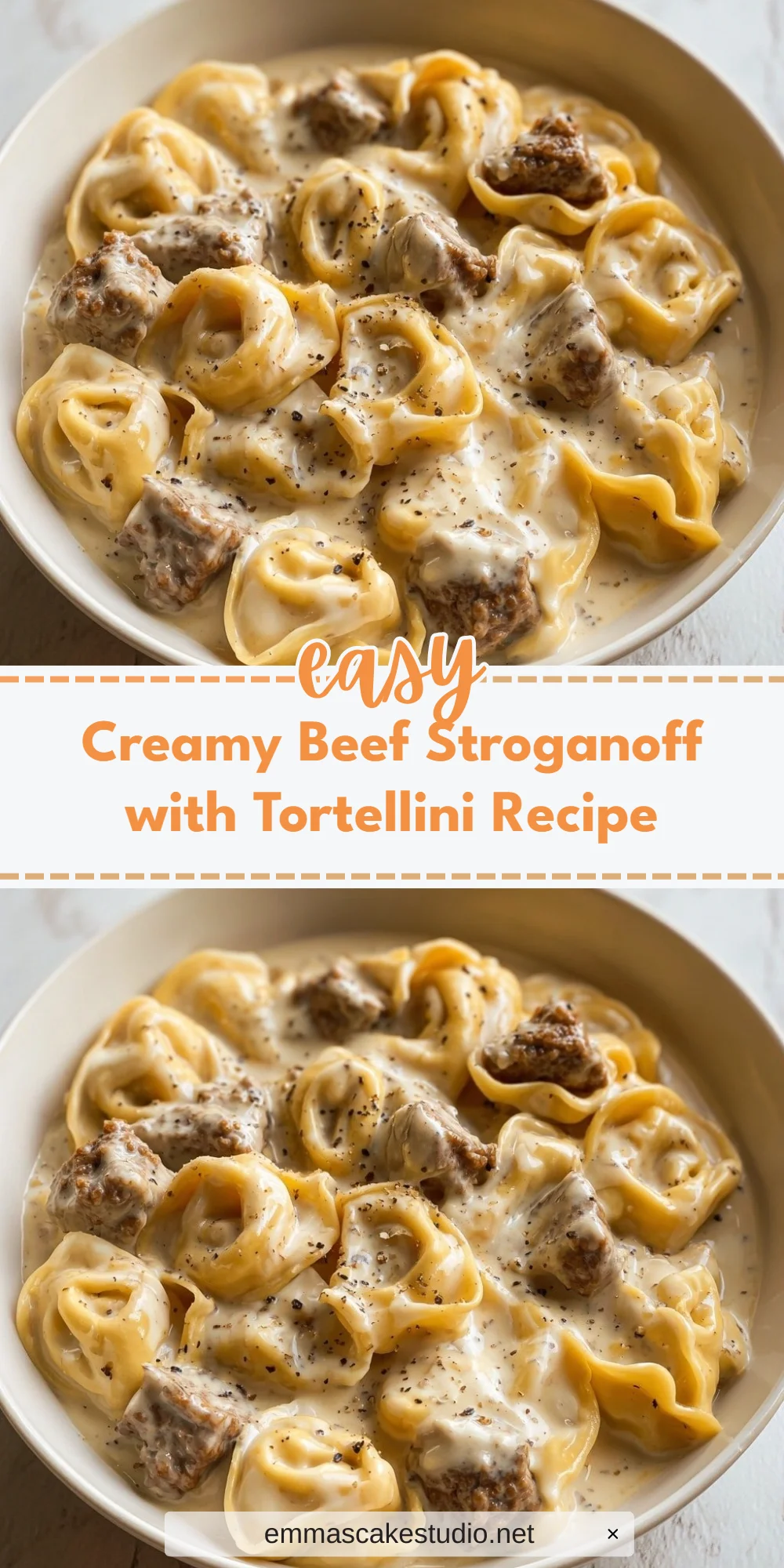 Creamy Beef Stroganoff with Tortellini Recipe