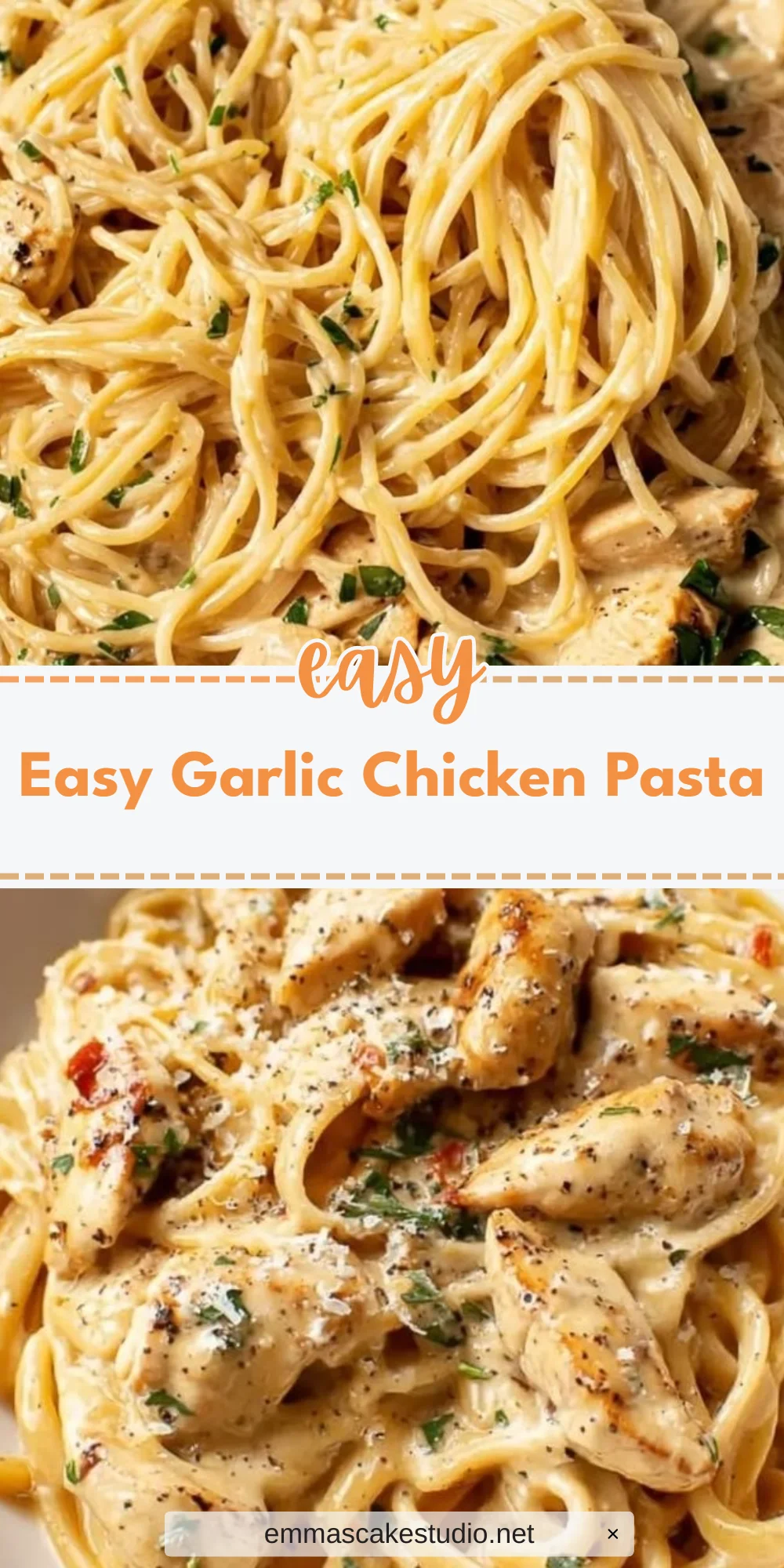 Easy Garlic Chicken Pasta