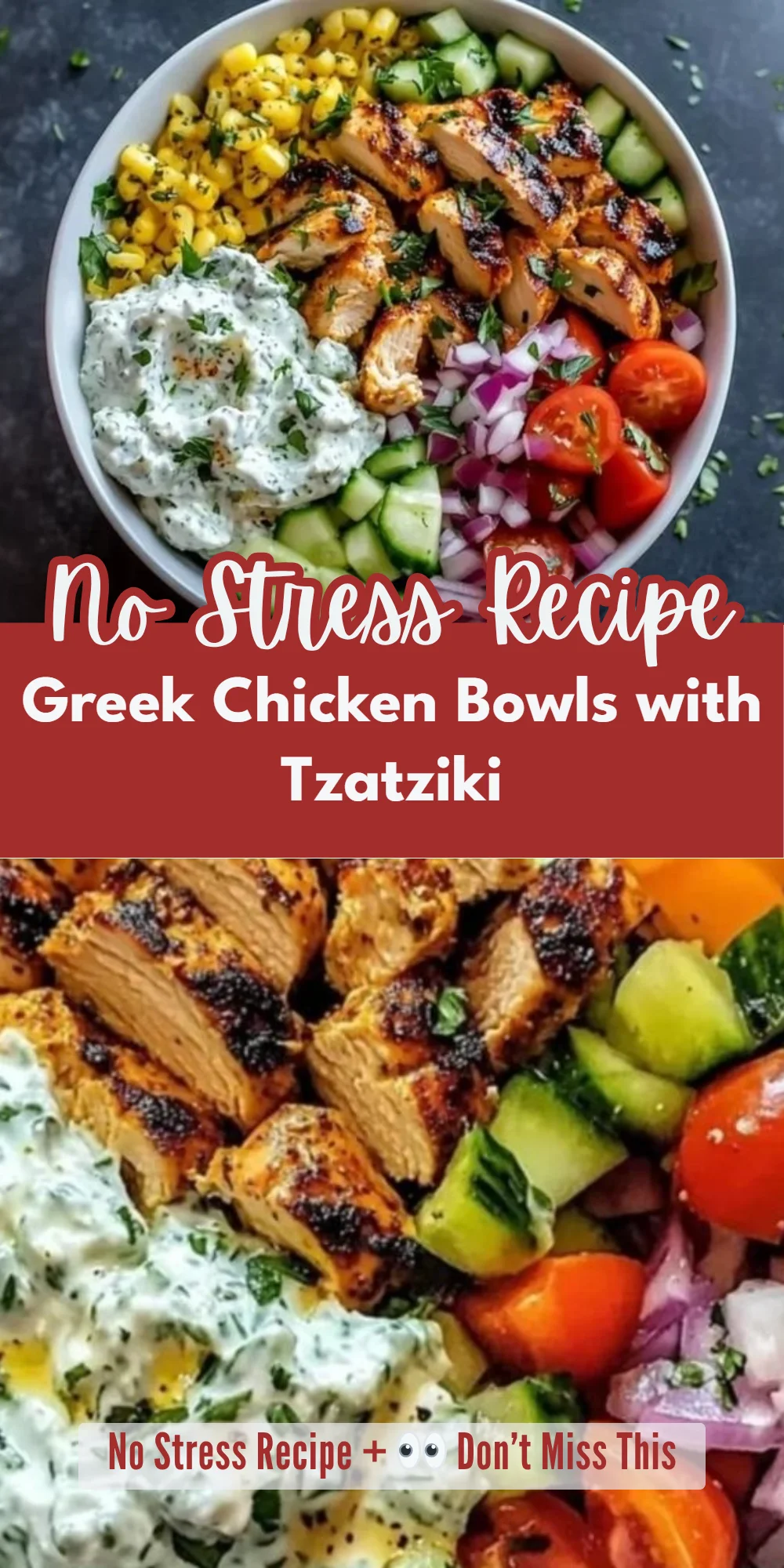 Greek Chicken Bowls with Tzatziki