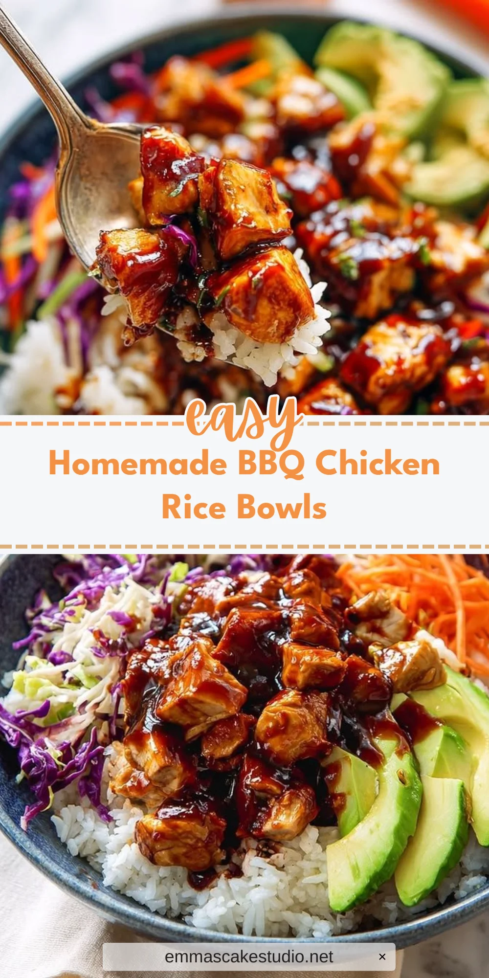 Homemade BBQ Chicken Rice Bowls