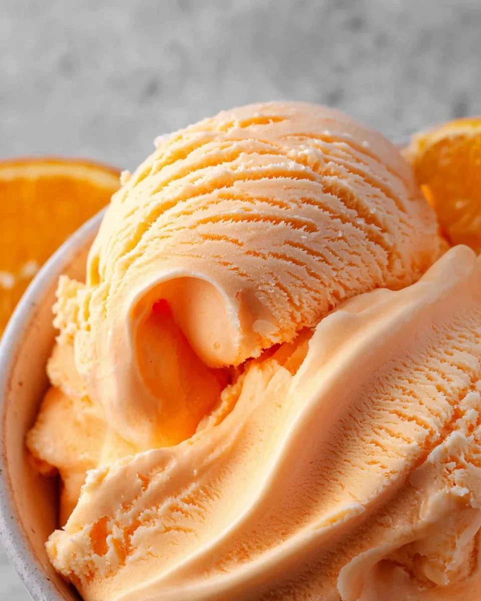 Homemade Orange Ice Cream