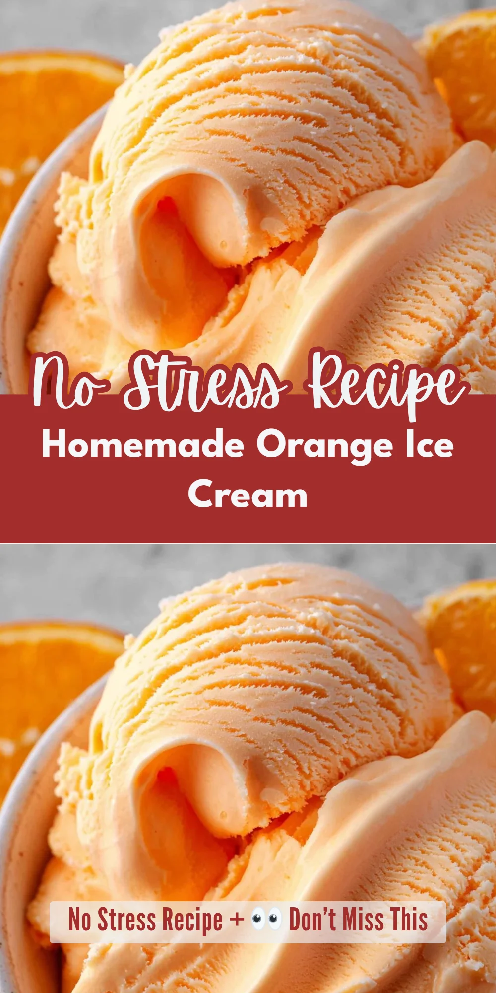 Homemade Orange Ice Cream