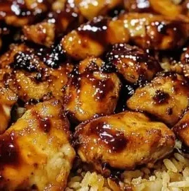 One-pan Honey BBQ Chicken and Rice dish served on a plate