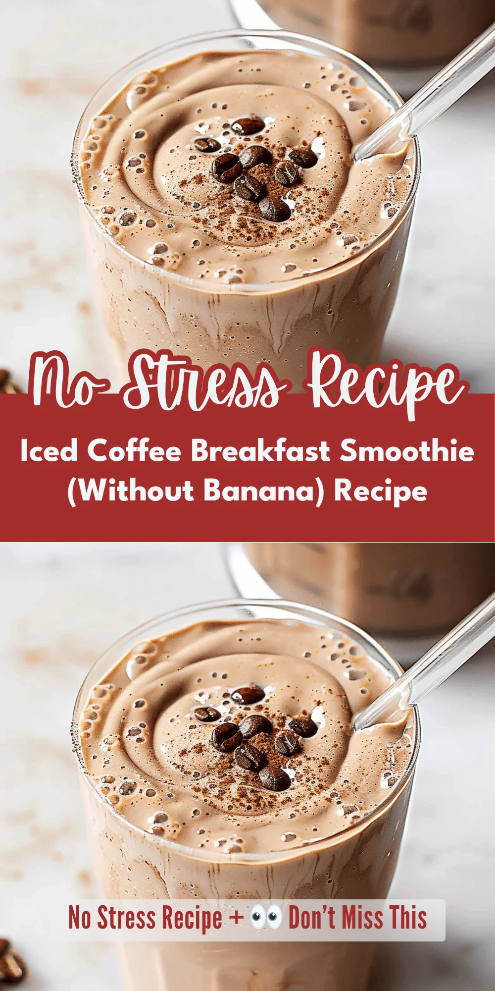 Iced Coffee Breakfast Smoothie (Without Banana) Recipe