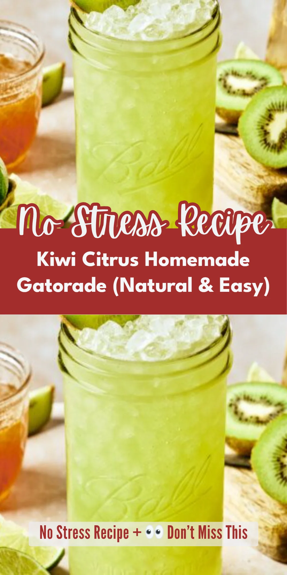 Kiwi Citrus Homemade Gatorade (Natural & Easy)