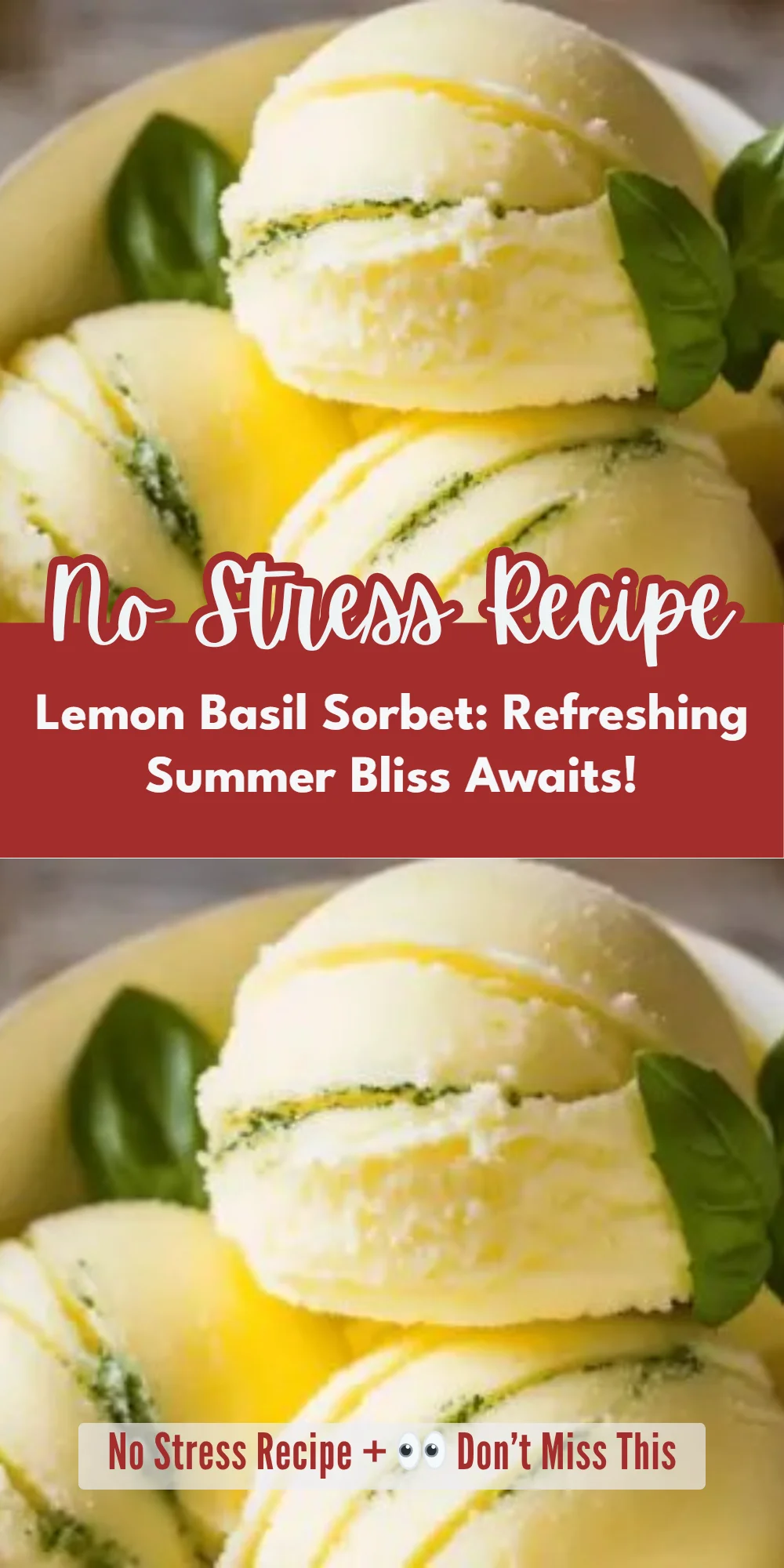 Lemon Basil Sorbet: Refreshing Summer Bliss Awaits!