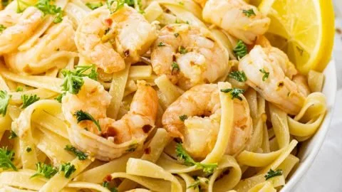 Lemon Garlic Shrimp Pasta Recipe