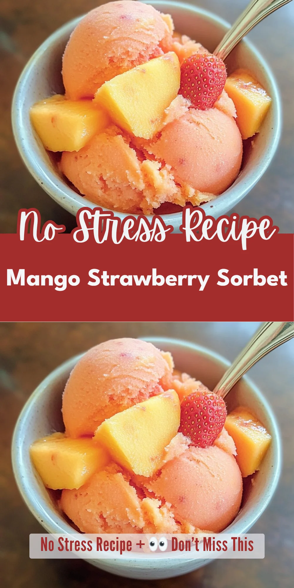 Mango Strawberry Sorbet