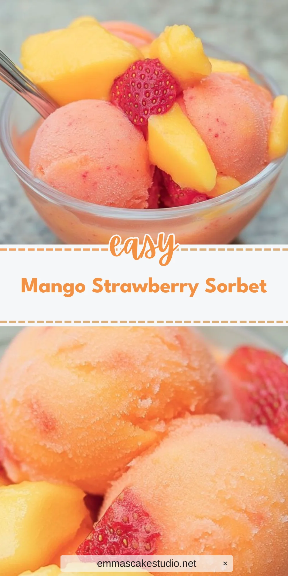 Mango Strawberry Sorbet