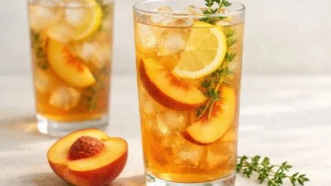 Peach Thyme Iced Tea